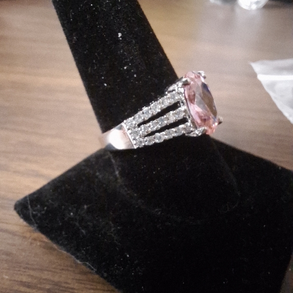 Swarovski Pink and Silver Sparkling Ring - Picture 7 of 13